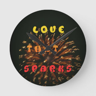 Horloge Ronde Amour qui éveille le design artistique Abstrait Im