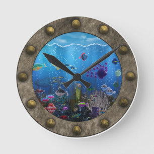 Horloge Ronde Amour sous-marin -