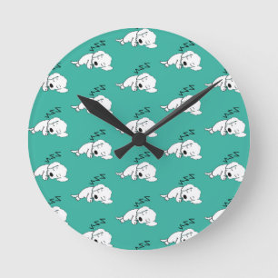 Horloge Ronde Amoureux de chien Labrador retriever endormi ZZZ