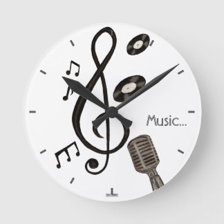 Horloge Ronde Amoureux de la musique