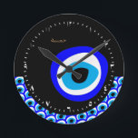 Horloge Ronde Amulet & Evil Eye Talisman, turc / arabe<br><div class="desc">HORLOGE DU MUR (hamsa / utile ‎) : Evil Eye Talisman & Amulet pour la protection contre la négativité et la bonne chance bringer. Originaire traditionnellement des tribus arabes, turques, grecques et vous protège de toute mauvaise volonté qui pourrait autrement avoir un effet négatif sur votre bien-être ou votre vie...</div>