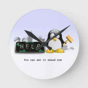 Horloge Ronde Amusant Anti Daylight Économie de temps numérique