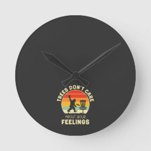 Horloge Ronde Amusant Retro Disc Conception de Golf Les amateu