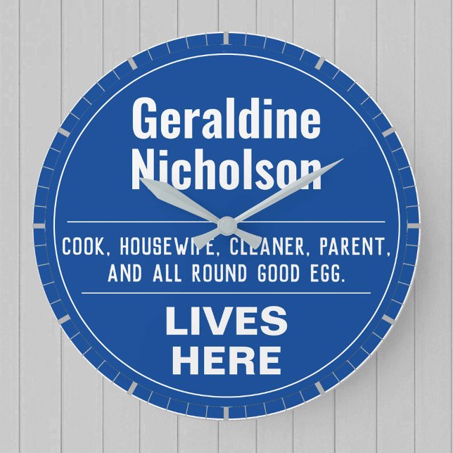 Horloge Ronde Amusant Style Commémoratif Plaque murale Grande ho (Créateur téléchargé)