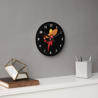 Horloge Ronde Amusante décoration mexicaine au piment