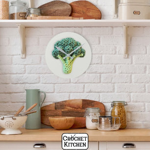 Horloge Ronde Amusants Humeur Boost Vert minimaliste Crochet Bro