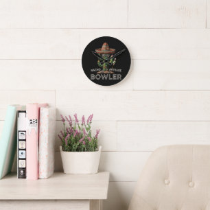 Horloge Ronde Amusement de quilleur pas moyen