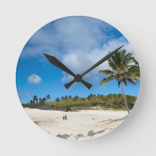 Horloge Ronde Anakena, Rapa Nui, Île de Pâques, Chili