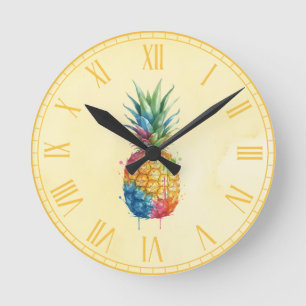 Horloge Ronde Ananas