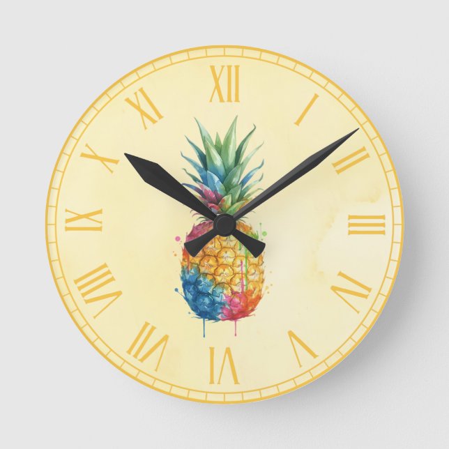 Horloge Ronde Ananas (Recto)