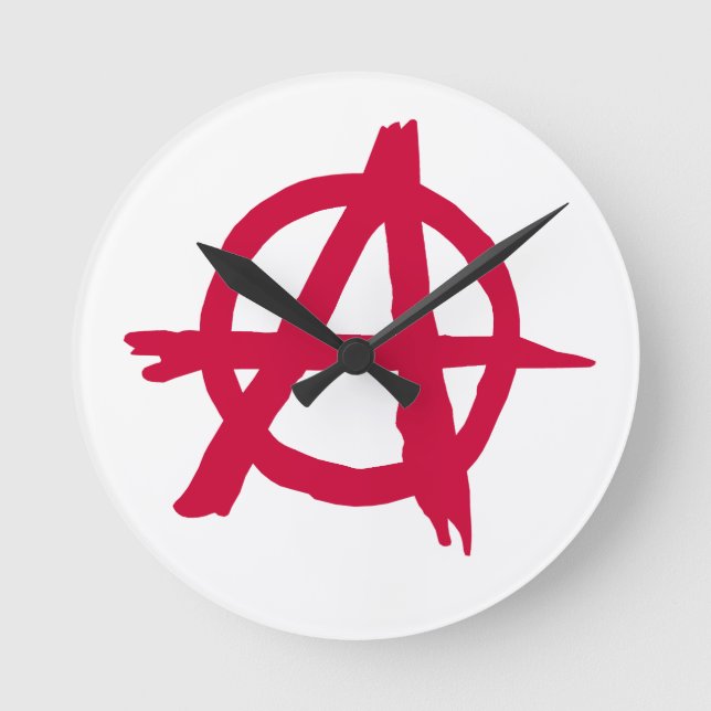 Horloge Ronde Anarchie SYmbol (Recto)