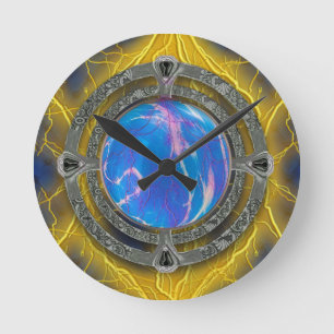 Horloge Ronde Ancien Tome Mystique des sorts et potions magiques