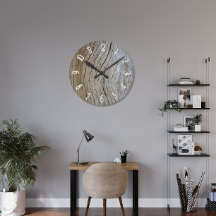 Horloge Ronde Ancienne écorce de cyprès incurvée Faux