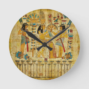 Horloge Ronde Ancienne Egypte Tapestry Scroll Heirogliphics