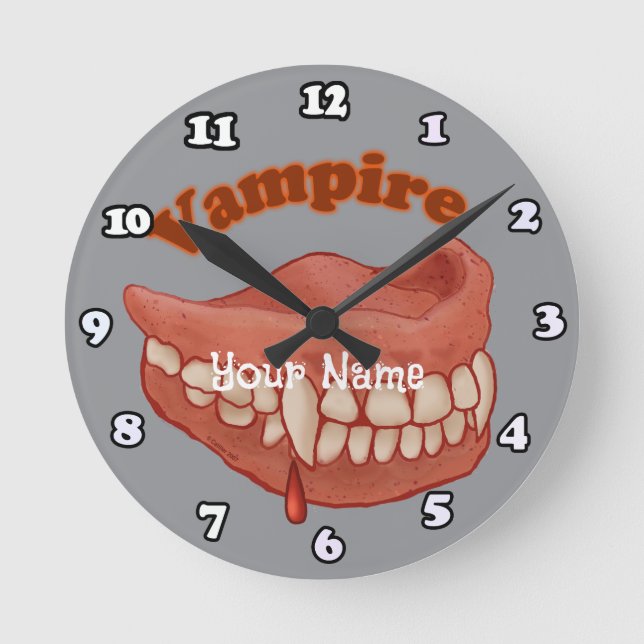Horloge Ronde Anciennes Dents de Vampire (Recto)