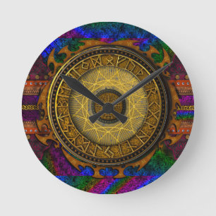 Horloge Ronde Ancient Mystical Tome of Magic Spells & Potions V