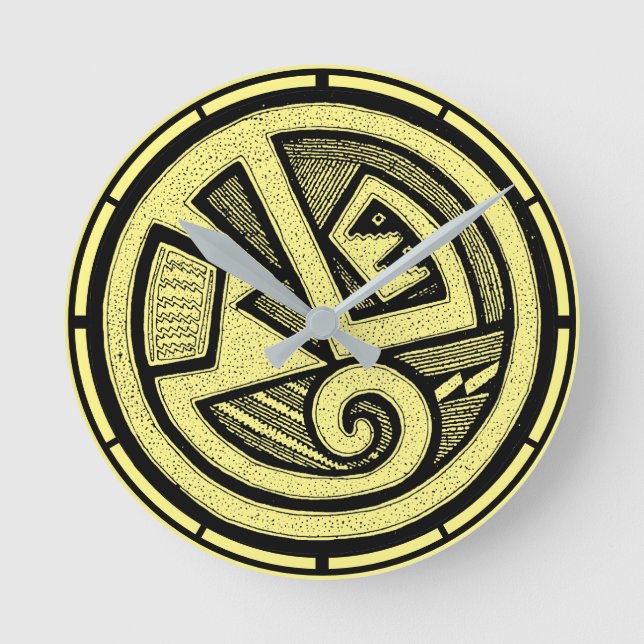 Horloge Ronde Ancient Pueblo Tribal Pottery Southwestern (Recto)