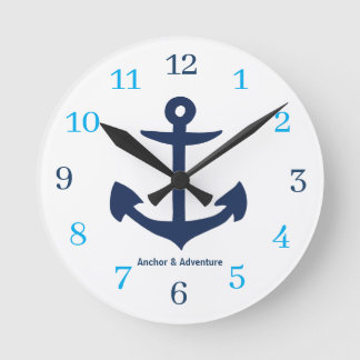 Horloge Ronde Ancre et aventure