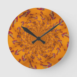 Horloge Ronde Ancre Kaleidoscope