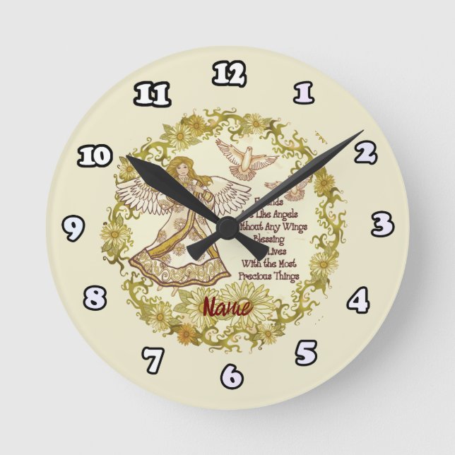 Horloge Ronde Ange ami (Recto)