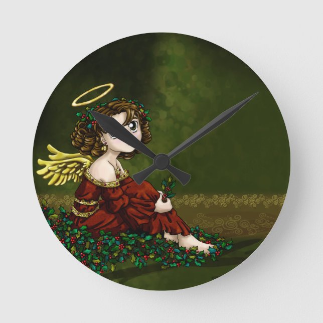 Horloge Ronde Ange de houx (Recto)