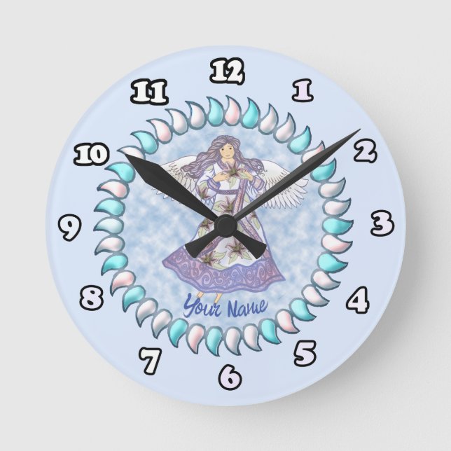 Horloge Ronde ange lily (Recto)