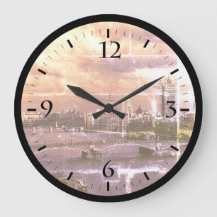 Horloge Ronde Angleterre Vintage Londres La Tamise Grande Horlog