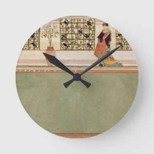 Horloge Ronde Anglo-Japonais Wall Design, c.1860 (w/c et crayon 
