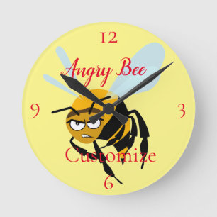 Horloge Ronde Angry Bee Thunder_Cove