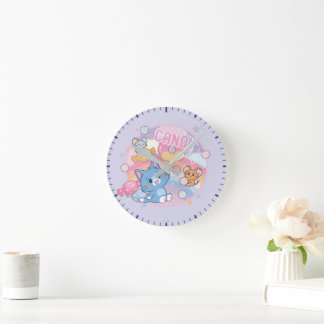 Horloge Ronde Anime Tom et Jerry Candy Party