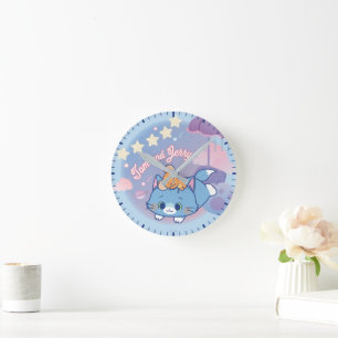 Horloge Ronde Anime Tom et Jerry Dreamy Nights