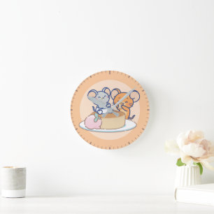 Horloge Ronde Anime Tuffy et Jerry Cheesecake