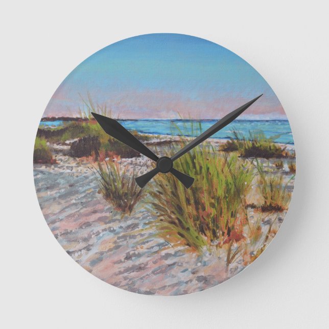 Horloge Ronde Anna Maria Island, Florida Beach Peinture (Recto)