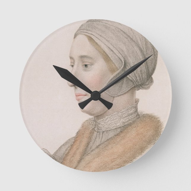 Horloge Ronde Anne Boleyn (1507-36) gravé par Francesco Bartol (Recto)