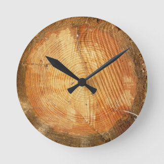 Horloge Ronde ANNEAUX D'ARBRE | bois naturel