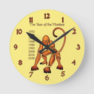 Horloge Ronde Année du singe