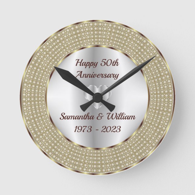 Horloge Ronde Anniversaire De L'Argent Et De L'Or (Recto)