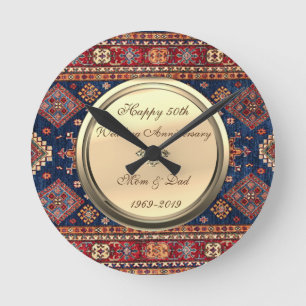 Horloge Ronde Anniversaire de mariage persan de diamant