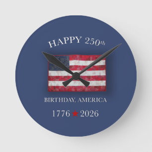 Horloge Ronde Anniversaire des 250 ans de l'Amérique pour le 4 j