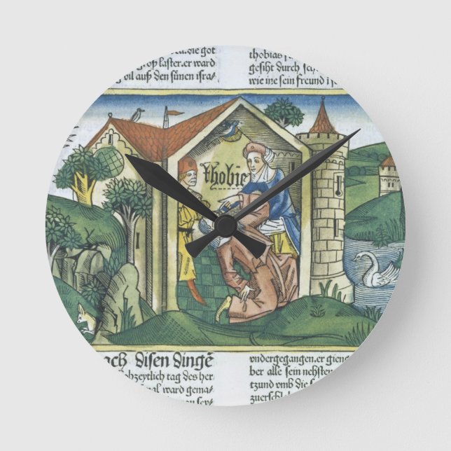 Horloge Ronde Apocrypha: Tobit is blinded by sparrow's droppings (Recto)