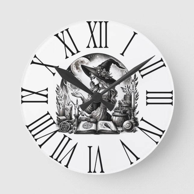 Horloge Ronde Apothicaire de Sorcière Jolie Faites Votre Propre  (Recto)
