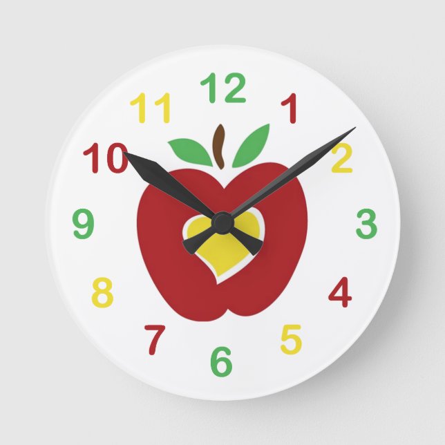 Horloge Ronde Apple Wall Clock (Recto)