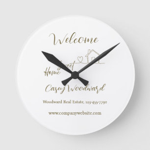 Horloge Ronde Application minimale de bienvenue à la maison pour