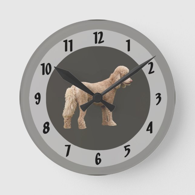Horloge Ronde Apricot Poodle (Recto)