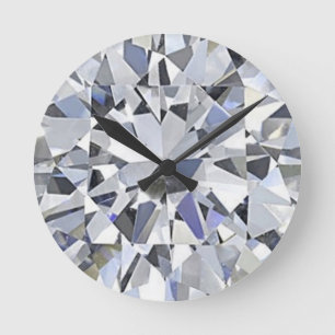 Horloge Ronde April Birthstone - Diamond Clock