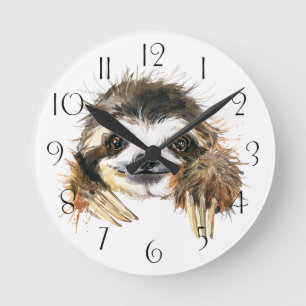 Horloge Ronde Aquarelle