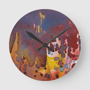 Horloge Ronde aquarelle 8 d'arrière - plan