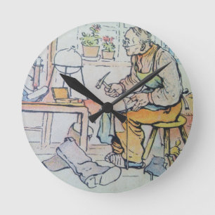 Horloge Ronde Aquarelle d'antiquité d'affaires de réparation d