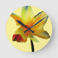 Aquarelle jonquille jaune art Fleur de printemps