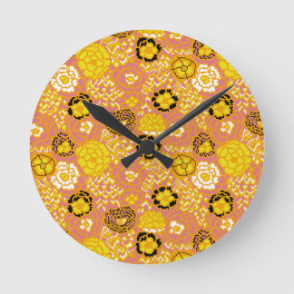 Horloge Ronde Aquarelle Lemon Gold